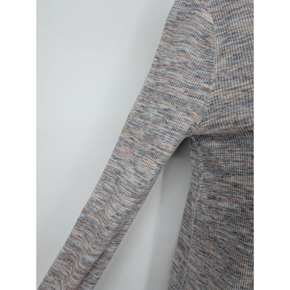 We The People Turtleneck Top Size XS Ribbed Knit Tunic Slit Back Minimalist Cozy - Picture 5 of 7